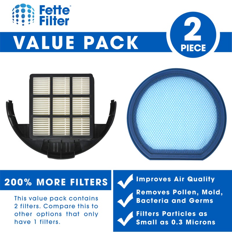 Fette Filter Vacuum Filter Kit Compatible with Hoover T-Series and WindTunnel Bagless T-Series Upright Vacuums Includes Washable Pre-Filter Part # 303173001 Hepa Filter Part # 303172002 Check Listing for Models. - Image 2